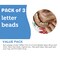 3 PACK - Incraftables 1200pcs Round Letter Beads for Jewelry Making (7mm). A-Z Letters Black Alphabet for DIY Friendship Bracelets & Crafts. ABC Circle & Heart Bead w/Elastic String, Clasps & Organizer Box